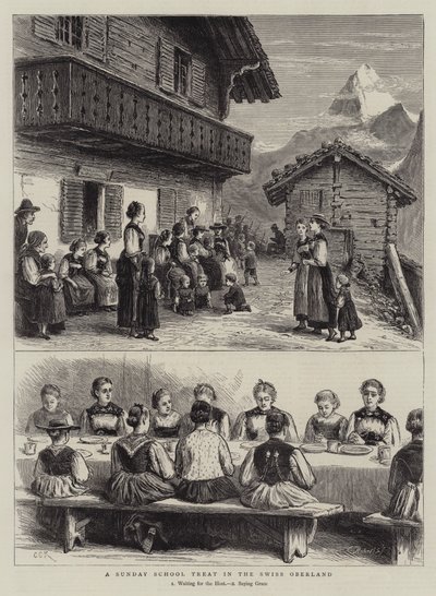 Una excursión de escuela dominical en el Oberland suizo de George Goodwin Kilburne